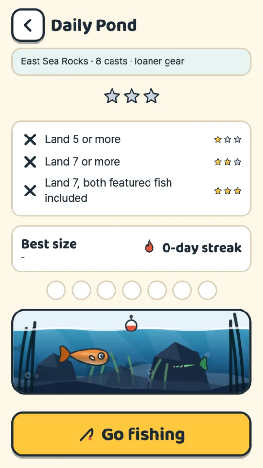 The Daily Pond screen